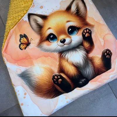 Couverture bébé renard 